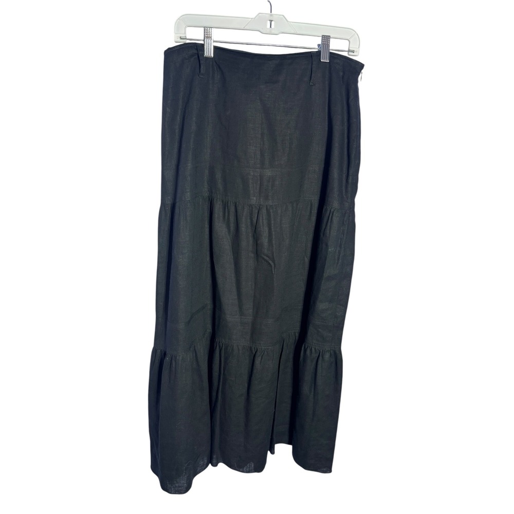 Apostrophe women's 12 linen blend tiered maxi dress capsule sustainable mininal